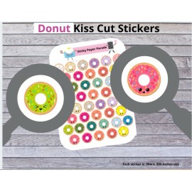 Homemade Donut Planner Stickers #57 / Kawaii Planner Stickers  / Journal Stickers