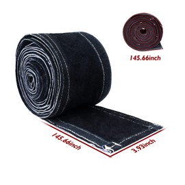 YESWELDER TIG Welding Torch Cable Cover Flame Resistant Leather Black Cover 3.7 Meters(12 Feet Length)