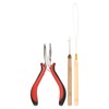 Hair Extension Tool Kit with Silicone Rings Crochet Pulling Hook