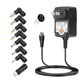Outtag 15W Universal AC Adapter 3V 4.5V 5V 6V 7.5V 9V 12V Multi Voltage Switching Power Supply Replacement w/Multi-Tips for 3-12V Household Electronics Routers CCTV IP Cameras Smartphone Speakers