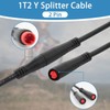 Y-Split Extension Cable 1T2 Wire 2pin with Waterproof Connector for