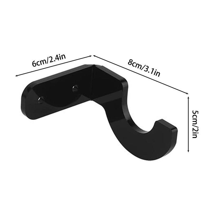 MiOYOOW 2 Pair Baseball Bat Wall Mount, Acrylic Horizontal Baseball
