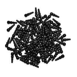 JOLLY STORE Crafts 50pc Glow in The Dark Stack Fishing Lure Rig Making Beads Supplies (Black)