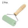 HARFINGTON 2pcs Rolling Pin 7.6" x 1.69" Silicone Roller Wood