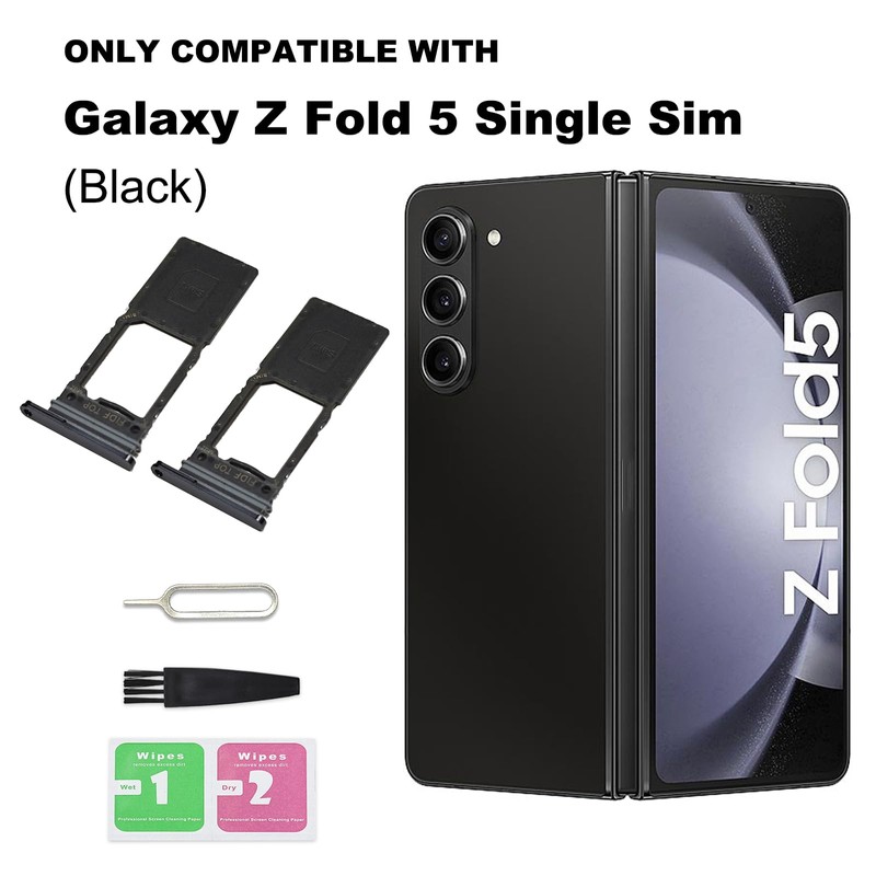 2 PCS for Galaxy Z Fold 5 Single SIM Card