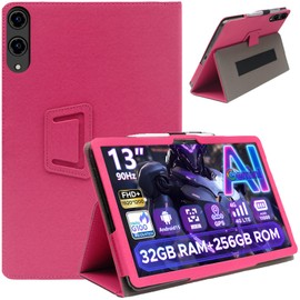 For doogee tab e3 pro ケース 全面保護型カバー 調節可能 落下防止 指紋防止 耐衝撃 防水防汚 脱着簡単 軽量薄型 擦り傷防止 良い手触り 13インチ保護ケース（レッド）