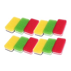 Duskin Sponge, Hard Type, Antibacterial, For Kitchens, 12 Pieces, Kitchen Sponge, Oil Stain and Long Lasting (Set of 3 Colors, Hard Type, S x 4)