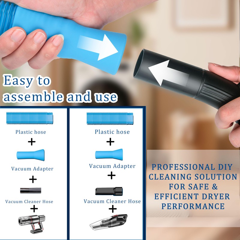Dryer Vent Cleaner Kit,5 Piece Universal Vent Cleaner with Vacuum