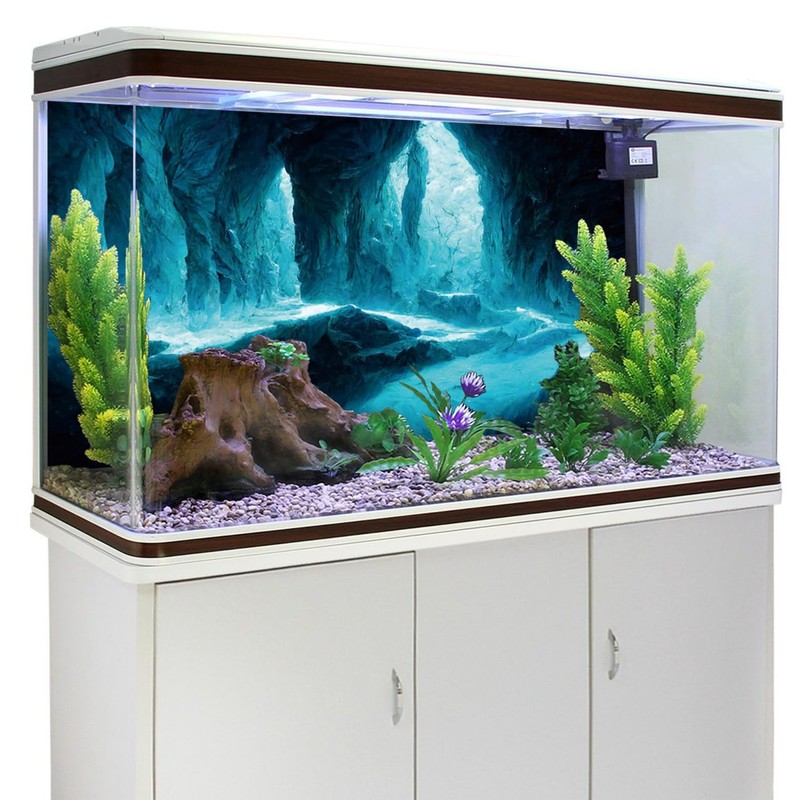 AWERT 48x24 inches Rock Cave Aquarium Background Rock Pillar Terrarium