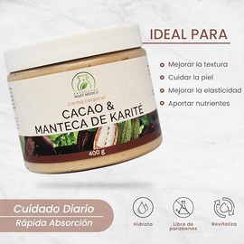 Crema Corporal de Cacao Con Manteca De Karité Previene Estrías Productos Mart Mexico 400g