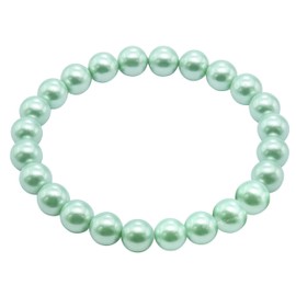 Amazing Gemstone Pistachio Pearl Bracelet, Gifts For Men & Women - Protection Healing Crystal - 8mm Gemstone Beaded Stretchable Bracelet, Pulseras Para Hombres Mujer Stocking Stuffers