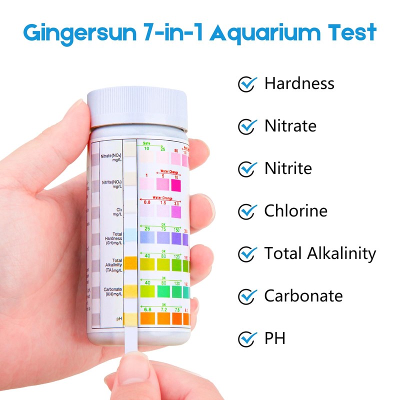 Gingersun 7 in 1 Aquarium Test Kit, Fish Tank Test