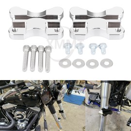 Unbranded US Chrome Front Fender Riser Relocator For Harley Softail FXSTC Fatboy 21" Wheel
