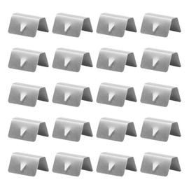 Wind Deflector Clips, 20 Pcs Stainless Steel Universal Car Wind Rain Deflector Fitting Clips Compatible for Heko G3(COLOR:silver)