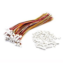 60 Pairs MX 1.25mm Pitch Plug Socket Set, Micro MX JST 1.25mm 4 Pin Male and Female Connector Kit with 28AWG 150mm Cable for PCB Wiring