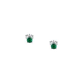Morellato 925% Sustainable Silver Green Cubic Zirconia Ladies Earrings Tesori Collection - SAIW176, Recycled 925 silver, Cubic Zirconia