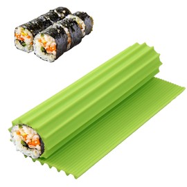 Apausvcm Sushi Rolling Mat, 8.5 x 7.8 Inch Silicone Sushi Roller Reusable Sushi Making Kit Nonstick Sushi Roll Maker for Beginners DIY
