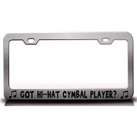 Custom Brother - GOT HI HAT CYMBAL Player with Music Note Metal Car SUV Truck License Plate Frame Ch z78