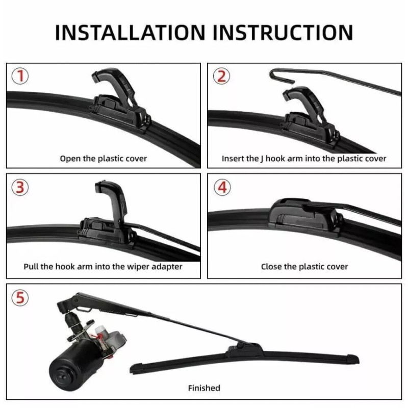 LIANGREN 12V Electric Windshield Wiper Motor Kit+Wiring For Polaris Ranger