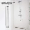 Shower Extension Tube, Round Stainless Steel Bathroom Pipe 4inch Tube