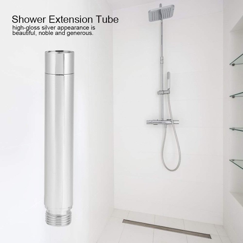 Shower Extension Tube, Round Stainless Steel Bathroom Pipe 4inch Tube