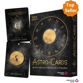 Astro-Cards: 43 astrologische Orakel-Karten mit Booklet in hochwertiger Stülpdeckelschachtel