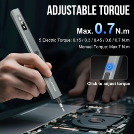 STREBITO 144-Piece Upgraded Electric Screwdriver, Max 0.7 N.m, 120 Magnetic Bits, 5-gear Torque Adjustment, Precision Screwdriver Set, Repair Tool Kit for Tech, Electronics and PC, Gifts for Men