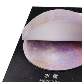 GTHER Planet Sticky Note, Moon Earth Sticky Notes Cute Fun Cool Circle Self-Adhesive Note Self-Stick Memo Pad Notes for College Classroom Office Notebook(6 Pads, Planet)
