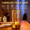 2 Pack Crystal Lantern lamp with Touch Dimming, Rechargeable LED