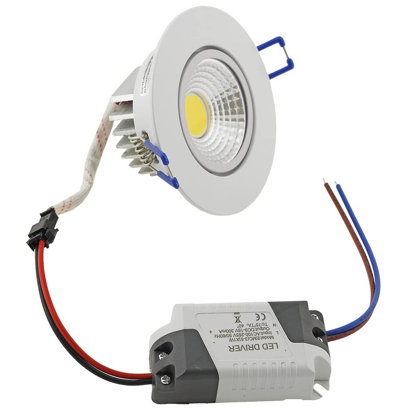 ChiliTec LED Einbauleuchte Deckeneinbaustrahler Weiß Deckenspot 85x47mm 5Watt 420lm Alu