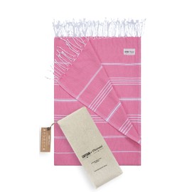 Captain&Mermaid® Premium XXL Beach Towel 100% Cotton Bath Towel Picnic Blanket 220 x 160 cm Peshtemal Lightweight and Extra Large (Melon Tropic)