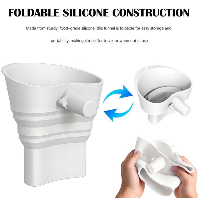 2026 Upgraded Flour Funnel for KitchenAid Stand Mixer, Silicone Foldable