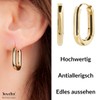 Traveller Creole Earrings Stainless Steel Various Colours, Stainless Steel