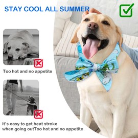 2 Pcs Dog Cooling Bandanas, Cooling Scarf for Dogs and Other Pets, Ice Crystals for Dog Fast Cooling, Cooling Dog Bandana Summer Indoor Outdoor