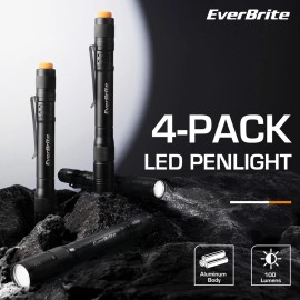 EverBrite Pen Light Pocket Flashlights Aluminum LED Pen Flashlights w/Clip