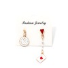 ONLYJUMP Playing Card Necklace and Earrings Set, Red Heart Ace