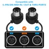 FORE 4-Pack 2-Feet/ 60cm 45-Degree Symmetry Angled MIDI Cable with