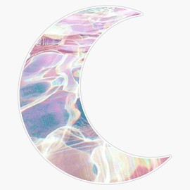 Generic Magnet Pastel Ocean Crescent Moon Bumper Sticker Car Flexible Reuseable Magnetic Vinyl 5 (LAB-CTMAGNETS-1751)