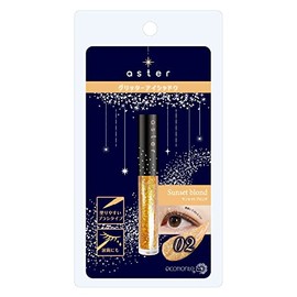 AS Glitter Shadow 02 Sunset Blonde/Tear Bag Eyes Tear Bag Makeup Large Glitter Hologram Glitter Liquid Glitter Liner Tight Tight Anti-Shake Brush