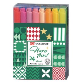 Kuretake CBK-55N/24VHD Water-Based Pen ZIG Brush Biyori 24 Color Set