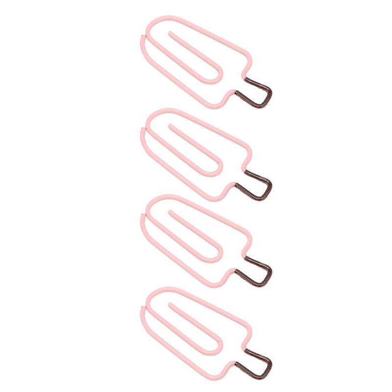 100PCS Ice Cream Paper Clips Metal Funny Cute Paper Clamp