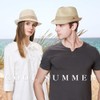 Comhats Summer Panama Trilby Fedora Straw Sun Hats for Men