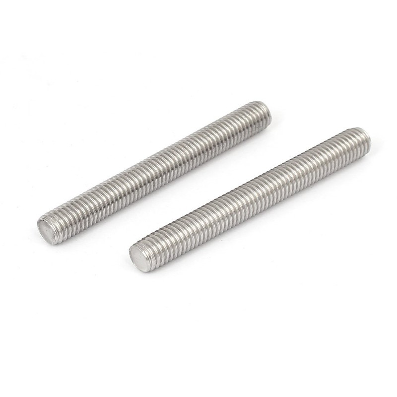 sourcing map 304 Stainless Steel Full Threaded Rod Hardware M8