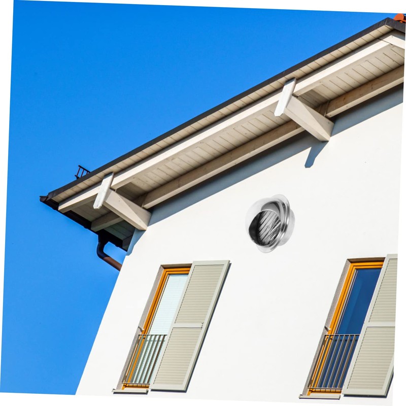 LALAFINA Round Stainless Steel Exhaust Grille External Extractor Vent Cover