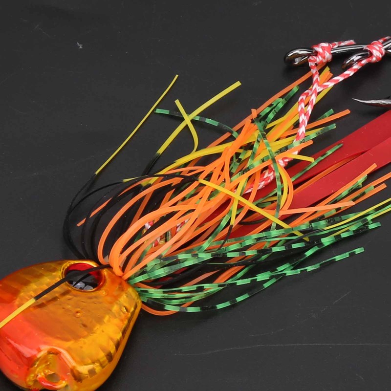 4Pcs 65g Fishing Artificial Baits Silicone Skirts Lures with Hook