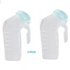 2 -Deluxe Male Urinal with Glow-in-Dark Lid 1000 mL Proof