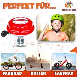 Bicycle Bell Kids - Car/Red - Funny Bicycle Bell Kids Boys Bicycle Bell Kids Bike, Bell Bicycle and Balance Bike - Rings Loud, Easy Assembly
