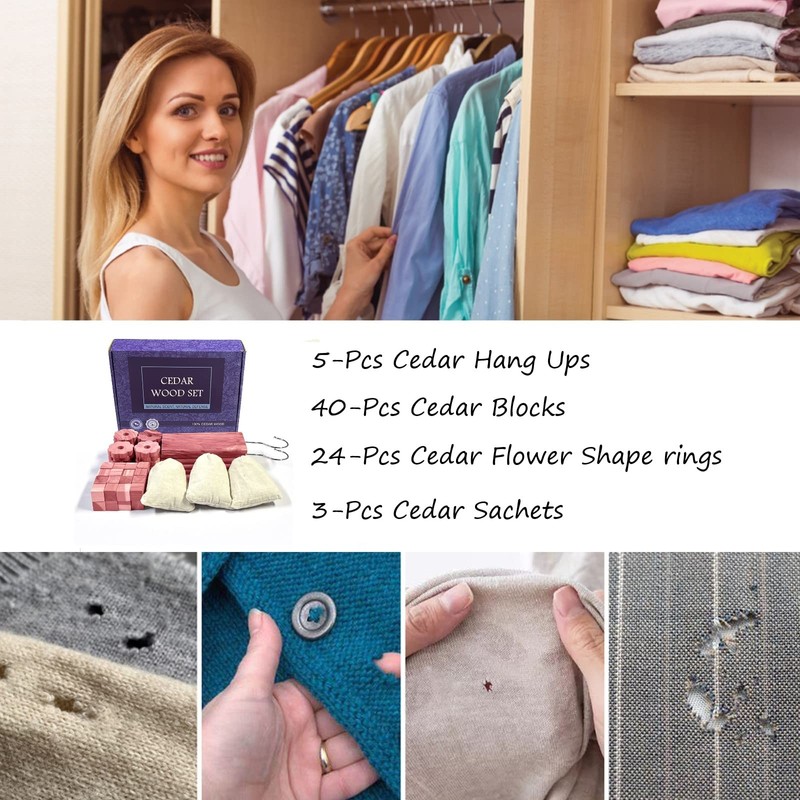 Cedar Space Cedar Blocks for Clothes Storage, 100% Aromatic Red