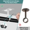 6-Pack No Drilling Ceiling Mounted Curtain Rod Brackets, Self Adhesive