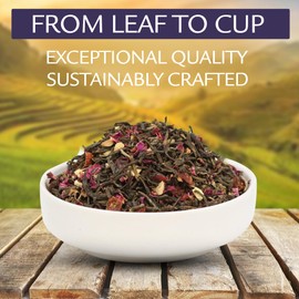 Birdsong Midnight Rosefinch: Organic Jasmine Green Tea with Rose and Orange, Light, Refreshing, Soothin Natural Tea with Citrus and Honey Notes, Medium Caffeine, 15 Pyramid Tea Sachets